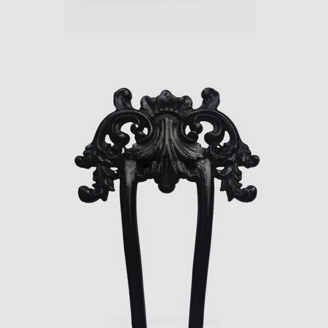 暖瞳 新中式国风简约百搭复古重工镂空双面 檀木 发簪 女款