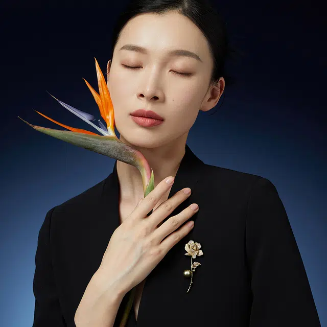 暖瞳 暗香玫瑰高档精致优雅高级感闪耀 铜 胸针 女款