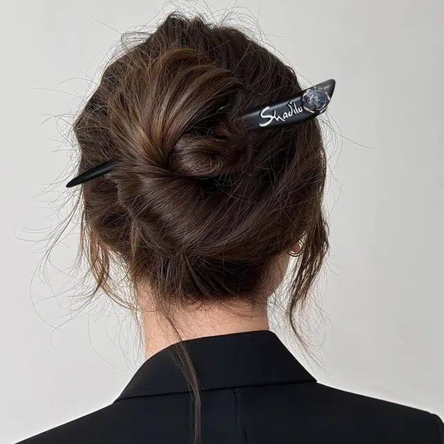 暖瞳 简约古风汉服旗袍古装 合金字母 发簪 女款