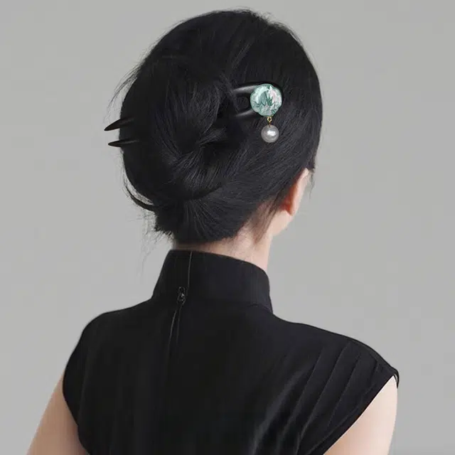 暖瞳 古典优雅高级感简约百搭#好运 天然檀木 发簪 女款