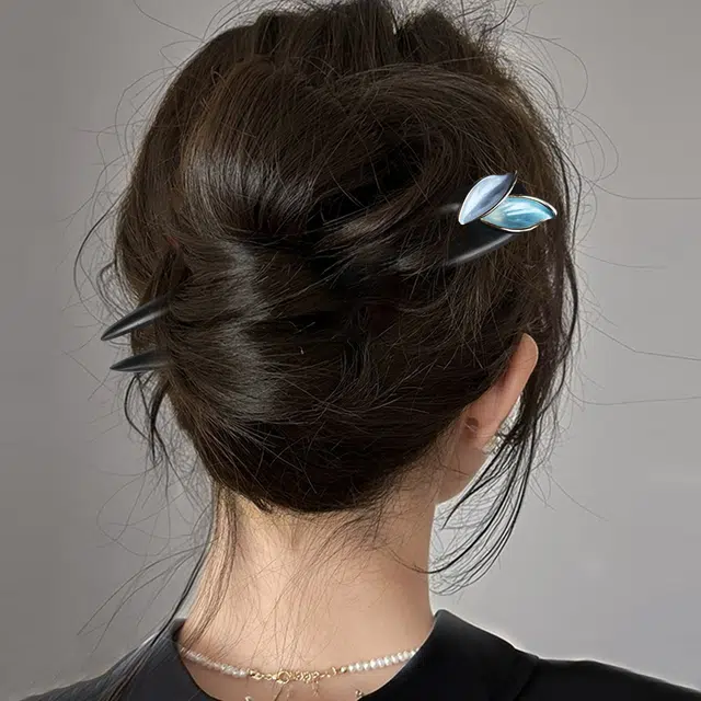 暖瞳 高端日常通勤国风新中式高级感小众簪子#好运 黑檀木 发簪 女款