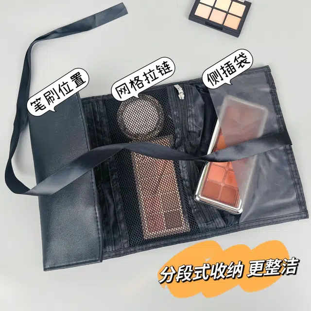 几多萌 软毛化妆刷套装木柄眼影遮瑕刷刀锋刷腮红散粉刷刷桶收纳美妆美容工具