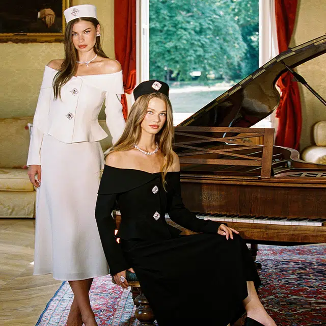 NANA JACQUELINE Off-Shoulder Rhinestone Button Top