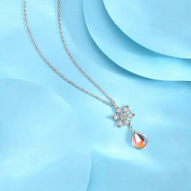 恋朵 时尚设计 雪花水滴 锁骨链 合金 项链 女款
