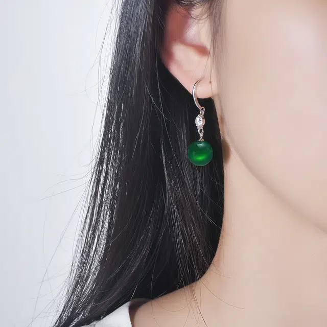 恋朵 时尚气质 玉髓 耳环耳饰 女款