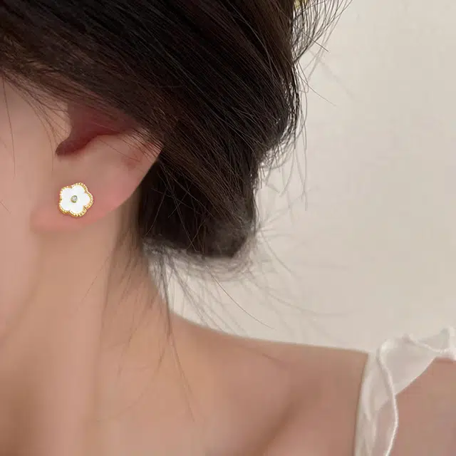 恋朵 森系 花朵耳饰 合金 耳钉 女款