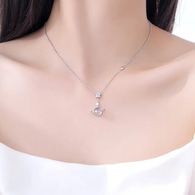 恋朵 时尚小众 小行星 浪漫星球 玉髓 项链 女款