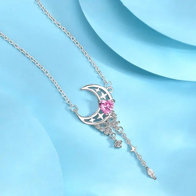 恋朵 超仙时尚 星月蝴蝶 流苏锁骨链 合金 项链 女款