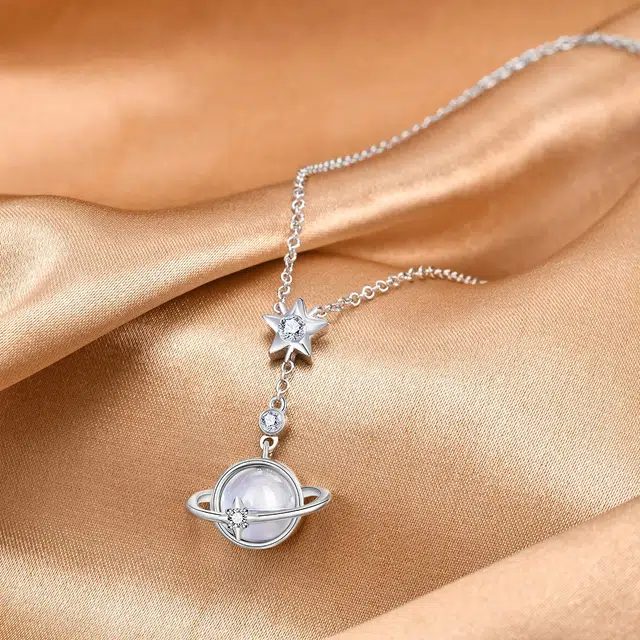 恋朵 时尚小众 小行星 浪漫星球 玉髓 项链 女款