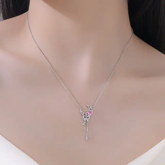 恋朵 超仙时尚 星月蝴蝶 流苏锁骨链 合金 项链 女款