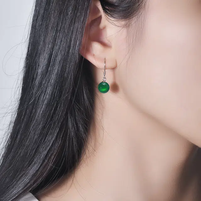 恋朵 简约气质 玉髓 耳环 女款