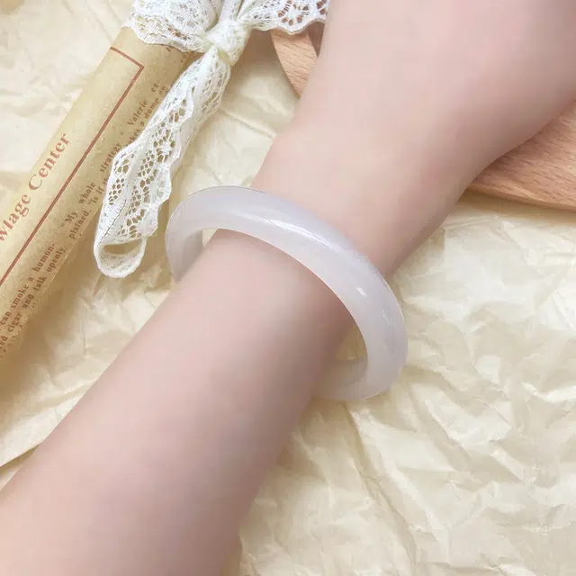 恋朵 新中式 白月光水润 古香白玉 玉髓 手镯 女款
