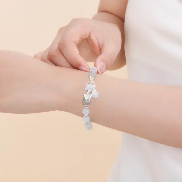 恋朵 超仙优雅 在逃公主 蝴蝶 仿猫眼石 合金 手串 女款