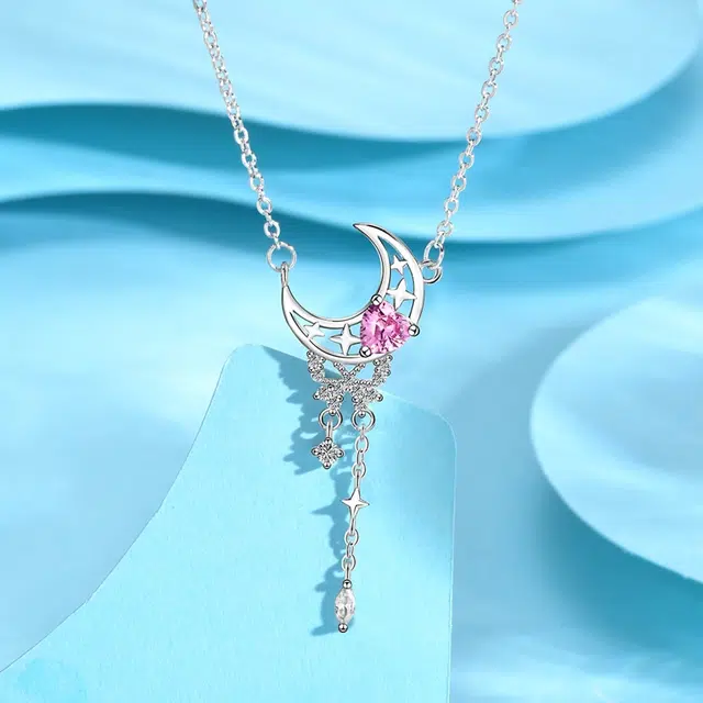 恋朵 超仙时尚 星月蝴蝶 流苏锁骨链 合金 项链 女款