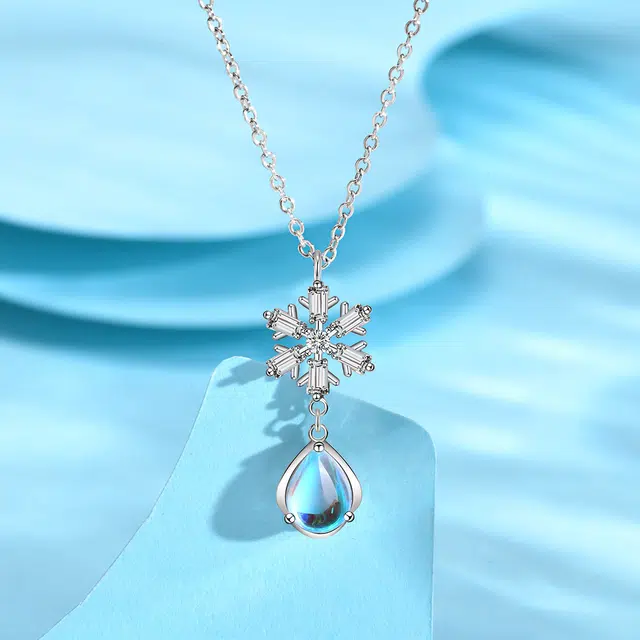 恋朵 时尚设计 雪花水滴 锁骨链 合金 项链 女款
