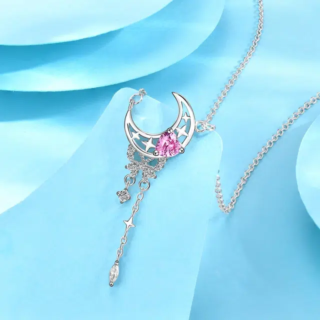 恋朵 超仙时尚 星月蝴蝶 流苏锁骨链 合金 项链 女款