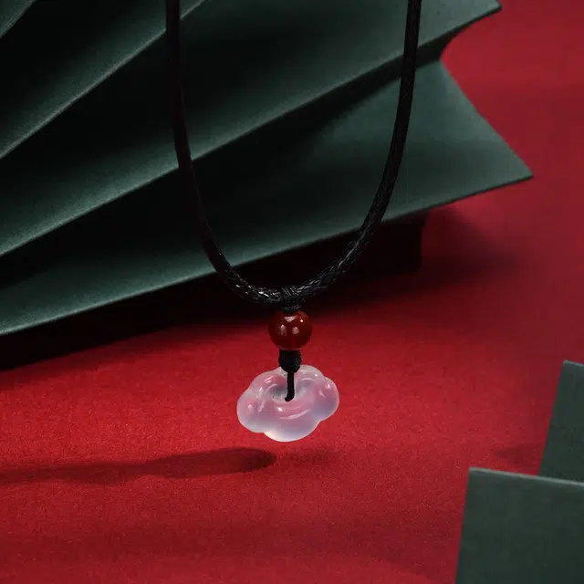 恋朵 福禄吉祥 祥云如意锁 玉髓 项链 女款