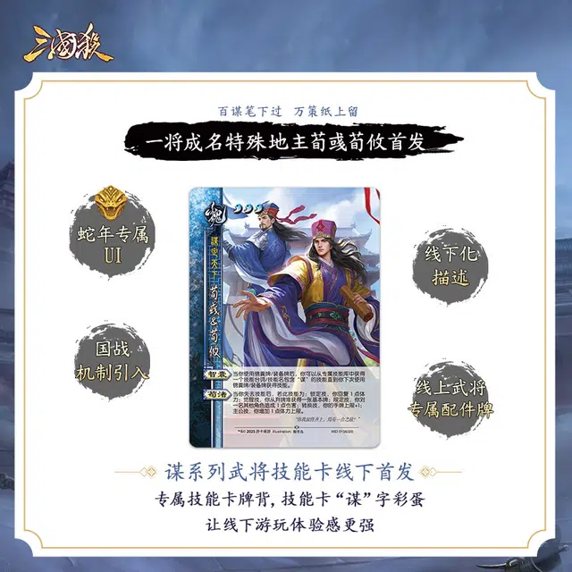 三国杀 天水濯名 荀彧荀攸 扩展包  武将线下化专属技能卡 桌游