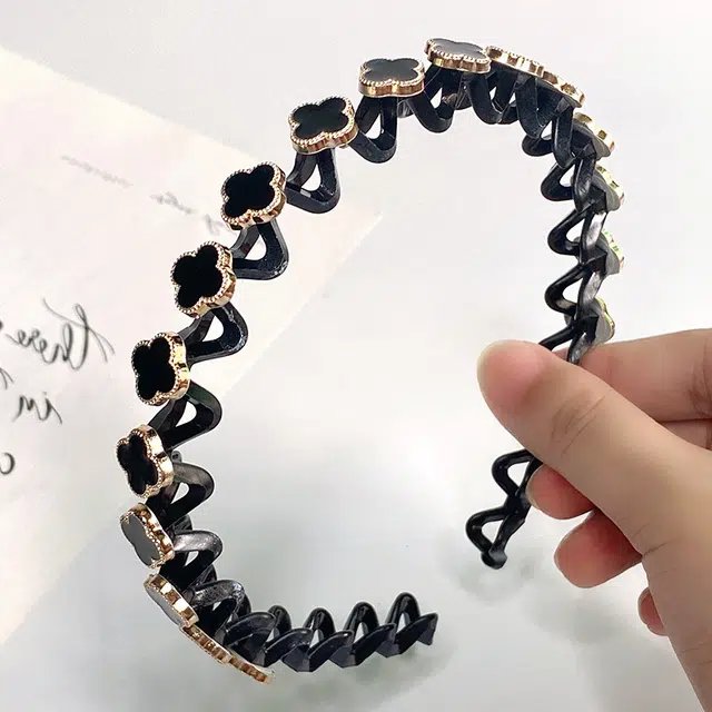 贯古今 波浪刘海懒人纹理感编发碎发整理器发卡头箍 发箍 女款