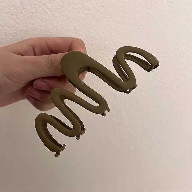 贯古今 高级气质磨砂鲨鱼夹时尚发卡子后脑勺盘发抓夹 合金 发夹 女款