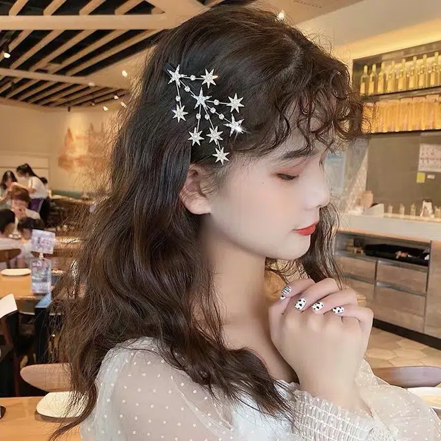 贯古今 韩版满天星侧边边夹森系发卡仙女夹子头饰 发夹 女款