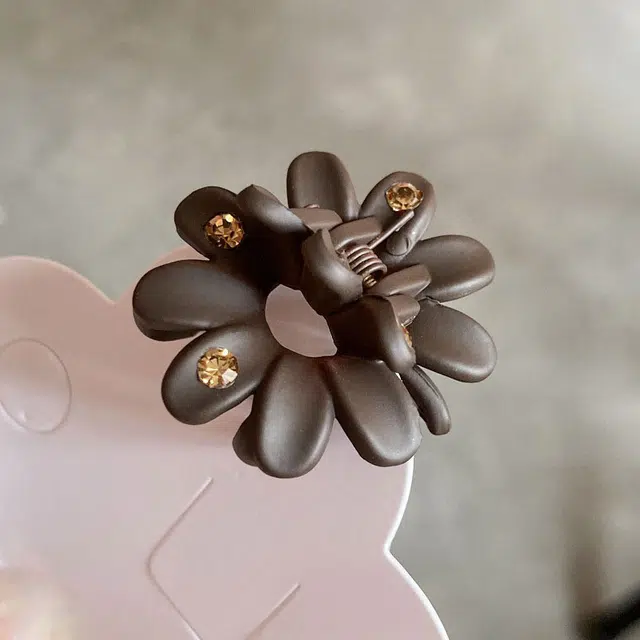 贯古今 半扎发头饰短发打理 女后脑勺碎发小夹子花朵抓夹发卡 发夹 女款