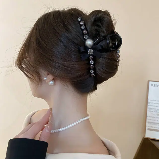贯古今 美拉德后脑勺大号高级感夹子头饰高端气质鲨鱼夹 发夹 女款