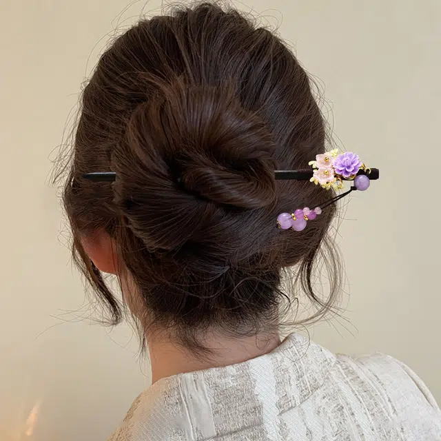 贯古今 新中式古风汉服流苏现代 木制 发簪 女款