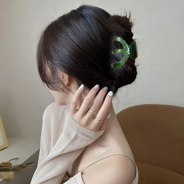 贯古今 女后脑勺中号鲨鱼夹发量少高级感 合金 发夹 女款