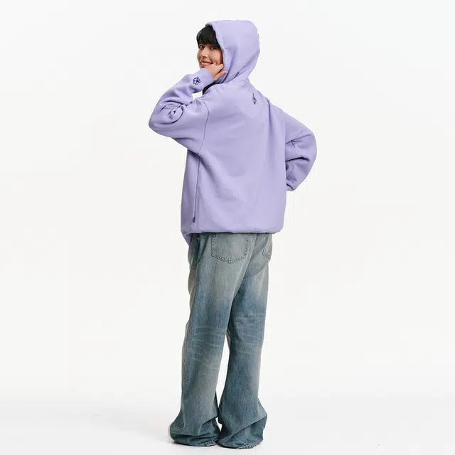 BURNIN Hoodie Square Logo Print