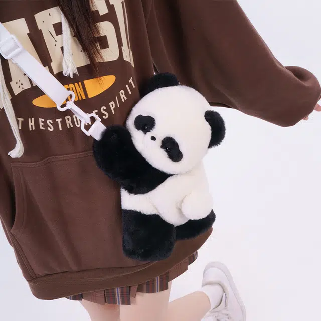 Baozhu Panda Plush Crossbody Bag