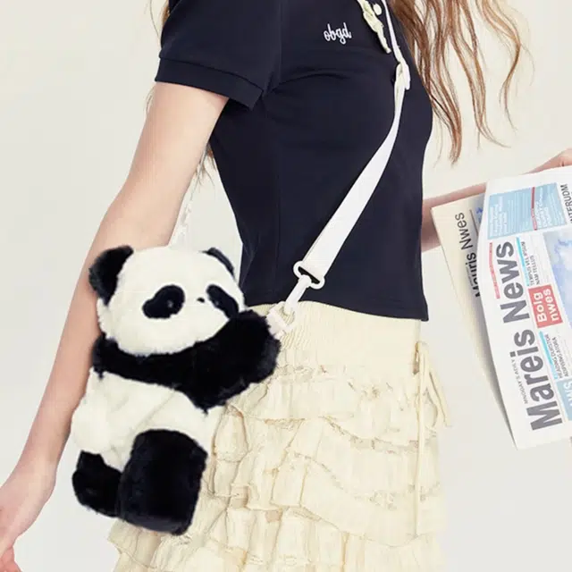 Baozhu Panda Plush Crossbody Bag