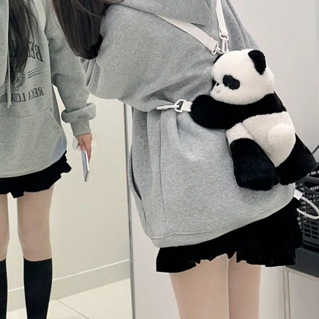 Baozhu Panda Plush Crossbody Bag