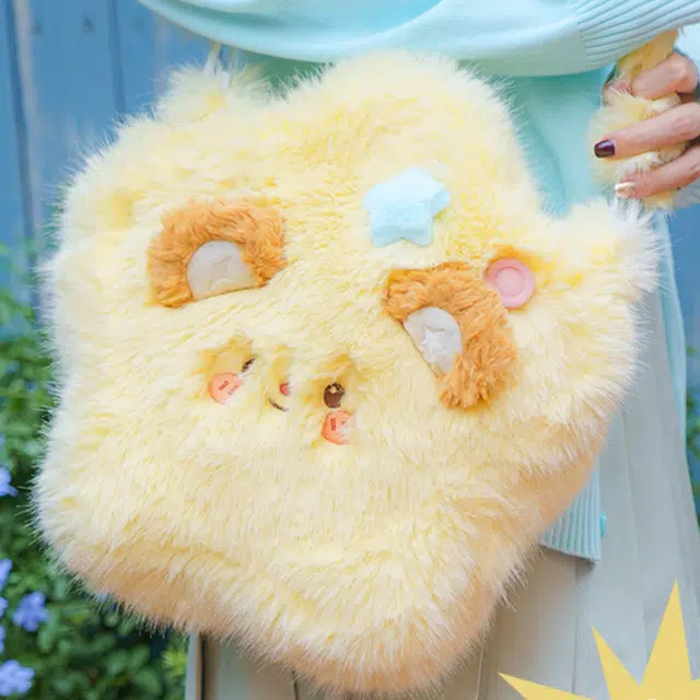 抱竹 古力古力 小熊猫玩偶翻盖系列 可爱卡通 聚酯纤维 双肩包 常规 男女同款情侣款 棕咖色