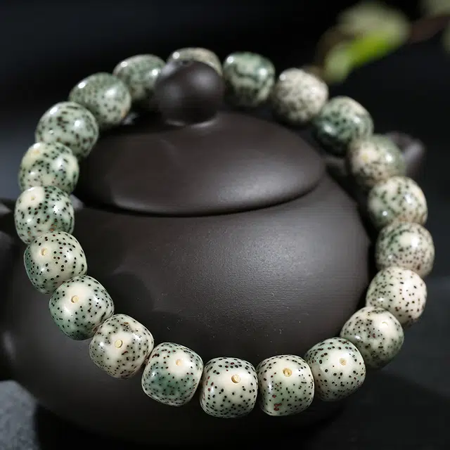 月印百川 海南佛珠单圈 原生态青花瓷 平安转运念珠 星月菩提 菩提类手串 男女同款情侣款 礼物礼盒
