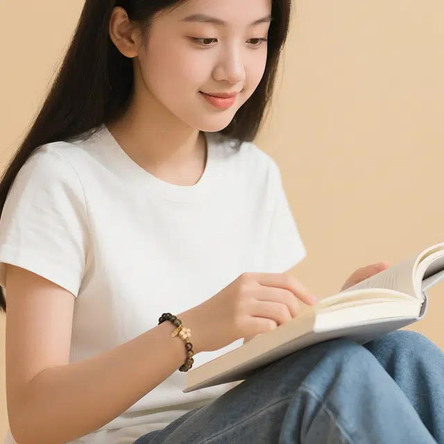 【招财纳福】 月印百川 森系小清新甜美风手饰 过手留香八方来财诸事顺遂喜乐水逆退散财运亨通事业有成手饰 绿檀 手串 女款