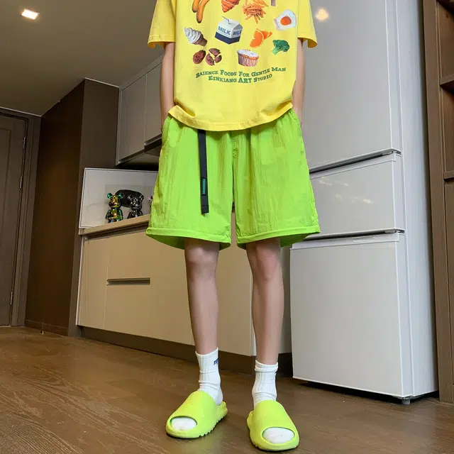 泰迪熊 美式复古多巴胺宽松可拆卸一裤两穿伞兵户外凉感休闲裤 男女同款