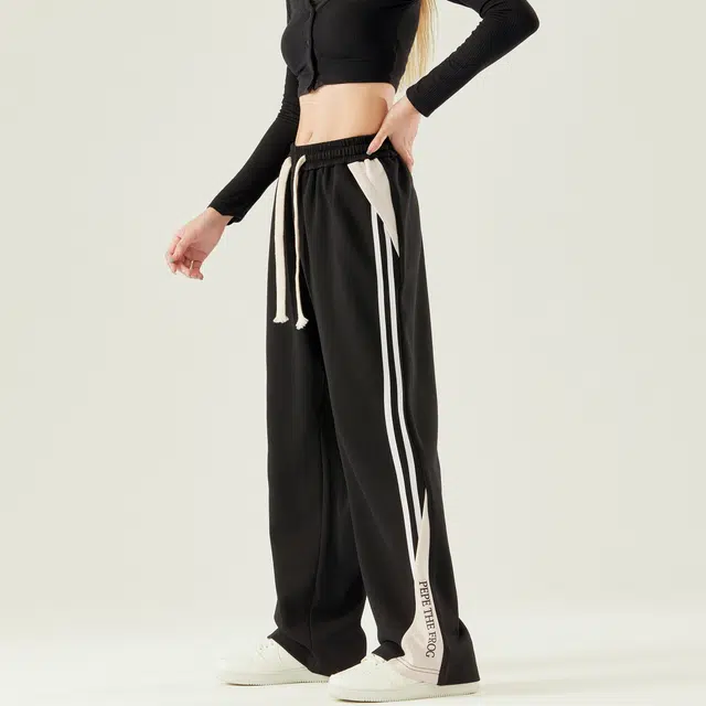 Pepe the Frog Black Straight-Leg Pants