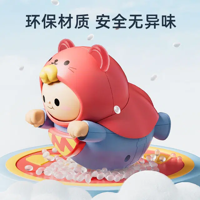 顽兔 超人不倒翁 早教益智玩具 宝宝抬头练习