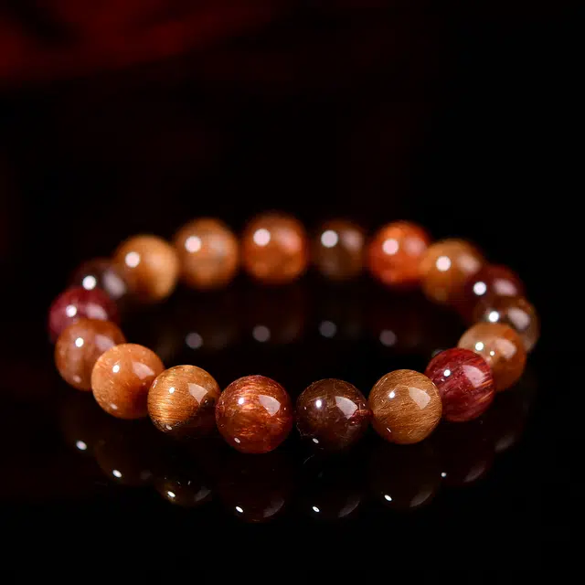 祥燕 新中式国潮发丝绵密铜发晶招财平安喜乐锦鲤好运 水晶 手串 男女同款情侣款