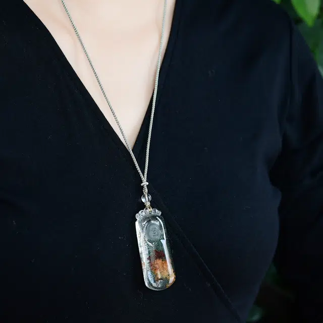 祥燕 高端孤品意境四季幽灵弥勒佛平安喜乐笑口常开天然 多色水晶 吊坠 男女同款情侣款