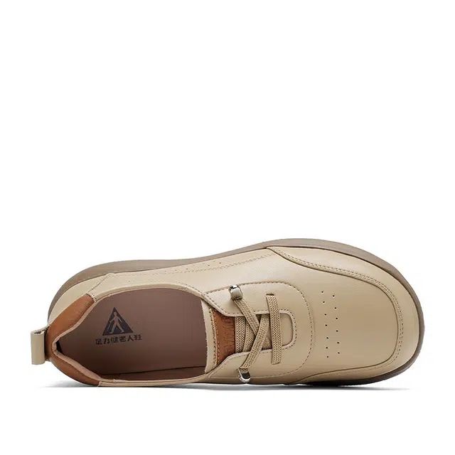 足力健 合成革牛剖层革 轻盈 舒适 简约 时尚 百搭 经典  防滑 耐磨 低帮 女士休闲单鞋 皮鞋 女