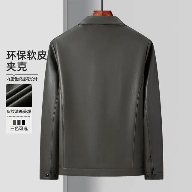 老爷车 奢华质感品牌品质保证帅气挺阔有型时尚潮流百搭个性耐用抗皱保暖舒适基础款外套夹克皮衣 男款