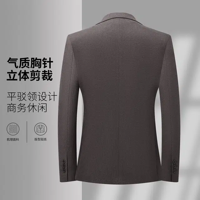 老爷车 经典平驳领商务休闲西服外套秋冬季婚宴高级感正装上衣西装 男款