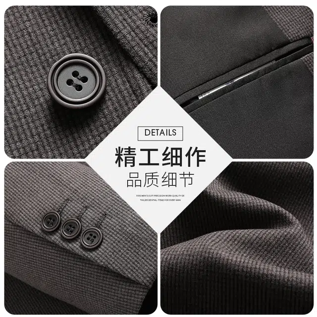 老爷车 经典平驳领商务休闲西服外套秋冬季婚宴高级感正装上衣西装 男款