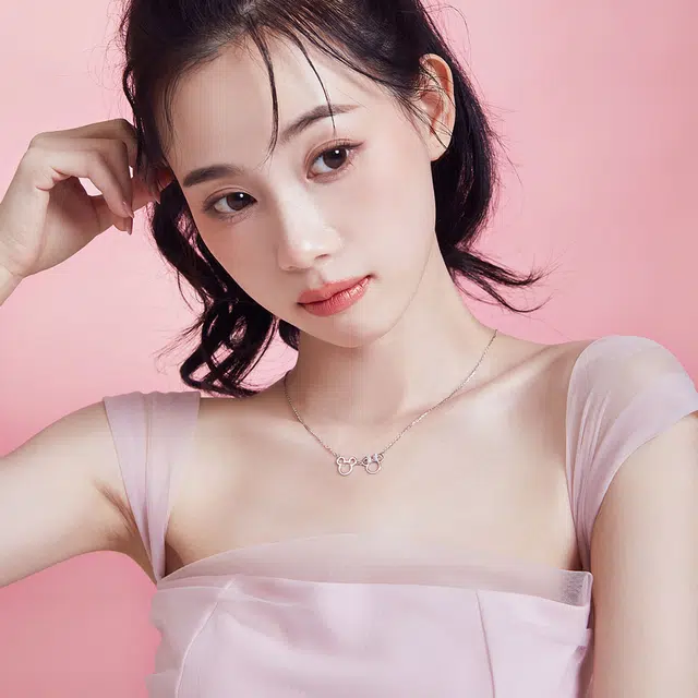 Disney Mickey Minnie Classic CP Necklace S925 Silver