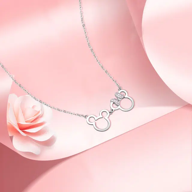 Disney Mickey Minnie Classic CP Necklace S925 Silver