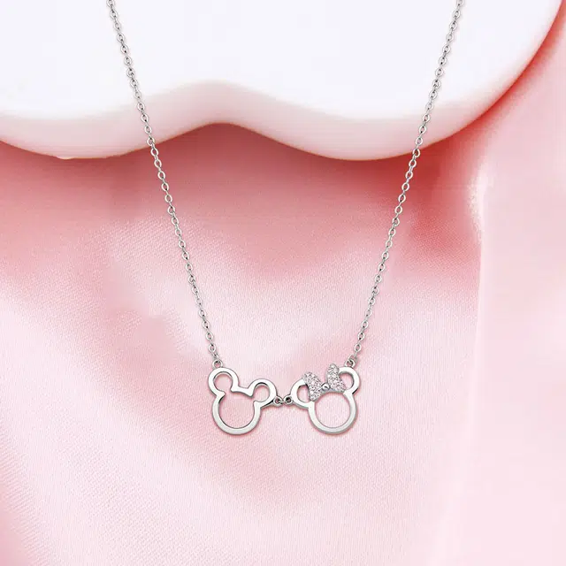 Disney Mickey Minnie Classic CP Necklace S925 Silver