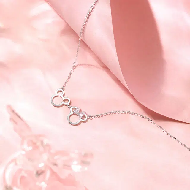 Disney Mickey Minnie Classic CP Necklace S925 Silver