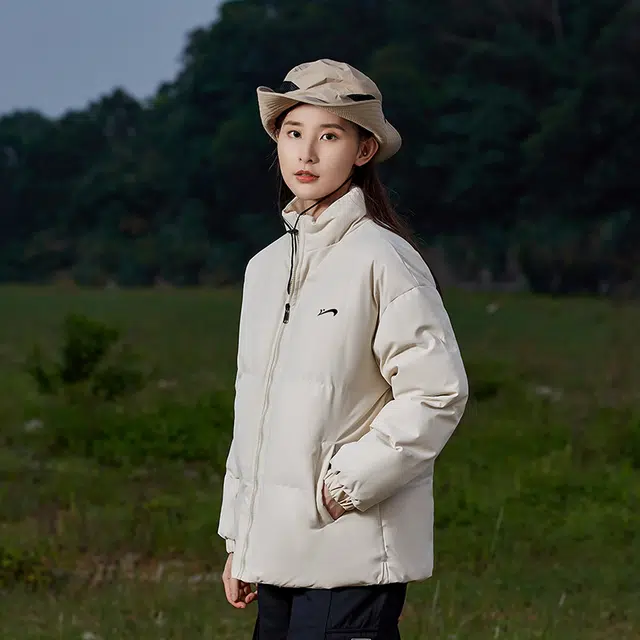贵人鸟 宽松立领落肩面包棉服 男女同款